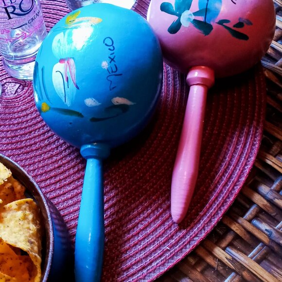 Mexico Other - 2 Beautiful Hand-painted Maracas from Mexico